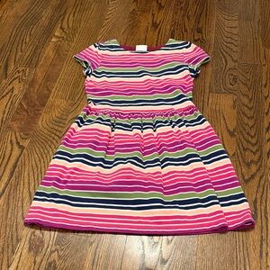 Crazy 8 Pink Navy Green Striped Knit Dress